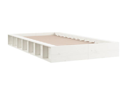 Cadre de lit sans matelas blanc 100x200 cm bois massif 51109IUZI