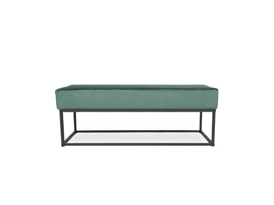 Banquette Maisonpuretop velours vert pieds noirs 36493RORT