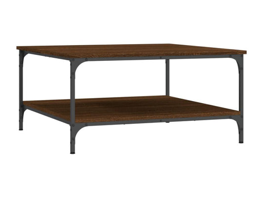Table basse chêne marron 80x80x40 cm bois d'ingénierie 59709OEXT