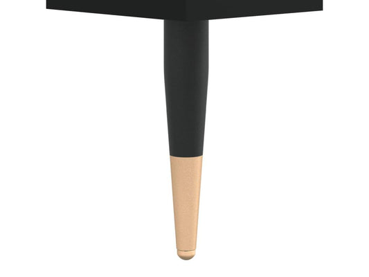 Armoire à disques noir 121x38x48 cm bois d'ingénierie 69007LFPW