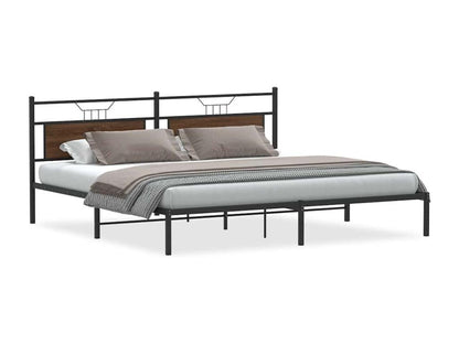 Cadre de lit sans matelas chêne marron 200x200 cm 01456DKRU