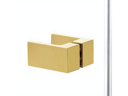 Cabine de douche gauche 90x120 pivotante Maisonpuretop GOLD BRUSHED couleur doré brossé accès de face 79481HXBW