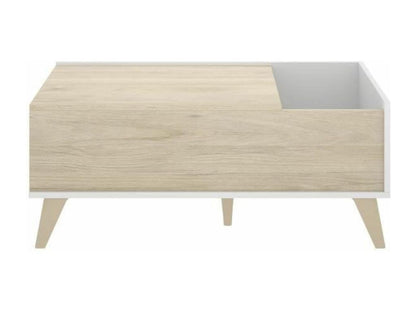Ensemble meuble TV table basse buffet - Mélaminé - Style scandinave - chêne et blanc 39431MPRT