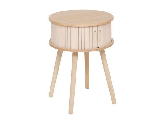 Table de chevet table de nuit en bois coloris Beige - diamètre 40 x Hauteur 54 cm 04545TGRL