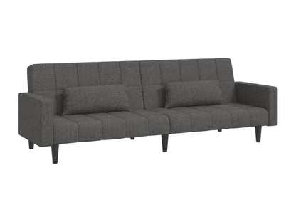 Canapé-lit à 2 places avec deux oreillers Gris foncé Tissu 51403LMVM