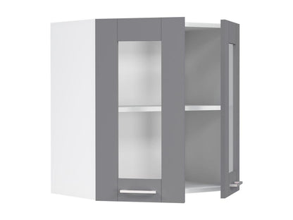 Maisonpuretop Armoire de cuisine largeur 80 cm Porte en verre Armoire suspendue en verre Cuisine Meubles de cuisine Landhaus Colura 03085HILG