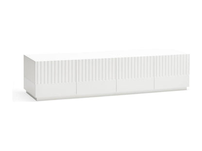 Maisonpuretop - Meuble TV 4 portes en bois L180cm Couleur - Blanc 09294BNUE