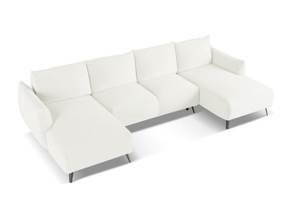 Canapé d'angle panoramique convertible en tissu Maisonpuretop - blanc - Maisonpuretop 65156EFEL
