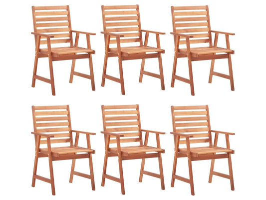 Chaises à manger d'extérieur lot de 6 et coussins Artvivrestore massif 23430ZFCM