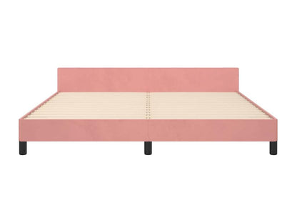 Cadre de lit et tête de lit sans matelas rose 180x200cm velours 59534BXVZ