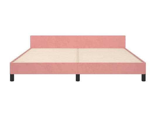 Cadre de lit et tête de lit sans matelas rose 180x200cm velours 59534BXVZ