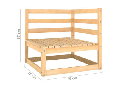 Salon de jardin 11 pcs avec coussins Bois de pin massif 9 86063RHON