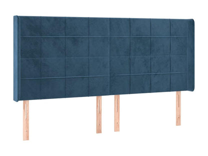 Tête de lit à LED Bleu foncé 203x16x118/128 cm Velours 97917BRRP