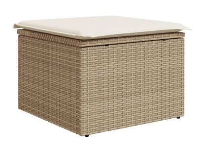 Salon de jardin avec coussins 6 pcs beige résine tressée 79858YOYD