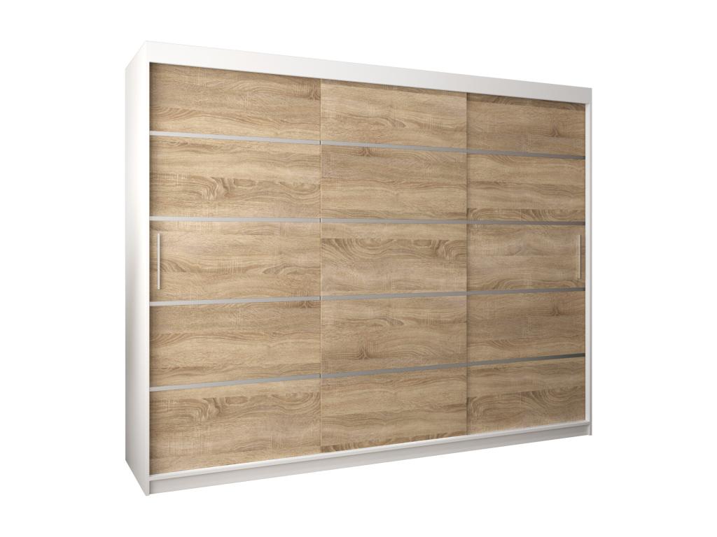 ARMOIRE Maisonpuretop 1 À PORTES COULISSANTES 200/250/62 3 Portes Blanc/Maisonpuretop 56042BLBW