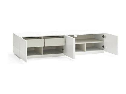 Maisonpuretop - Meuble TV 4 portes en bois L180cm Couleur - Blanc 09294BNUE