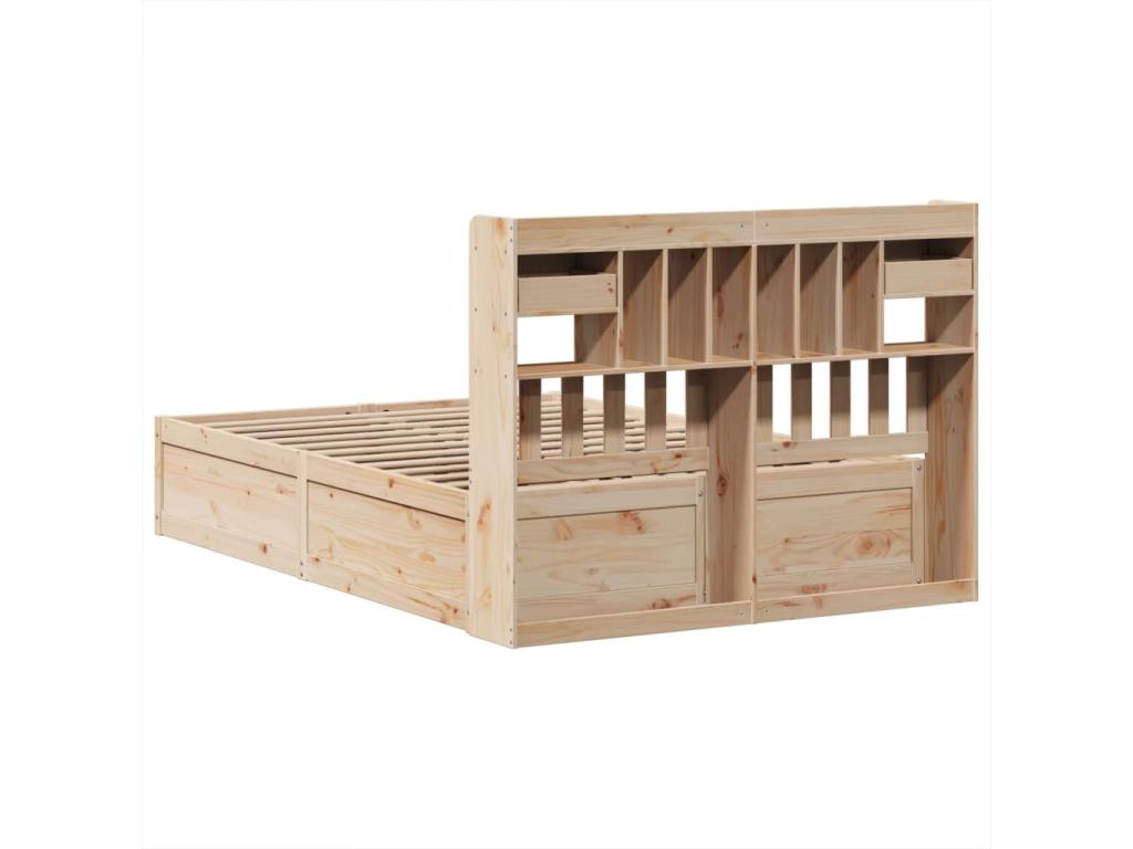 Cadre de lit sans matelas 150x200 cm bois de pin massif 30369KTAX