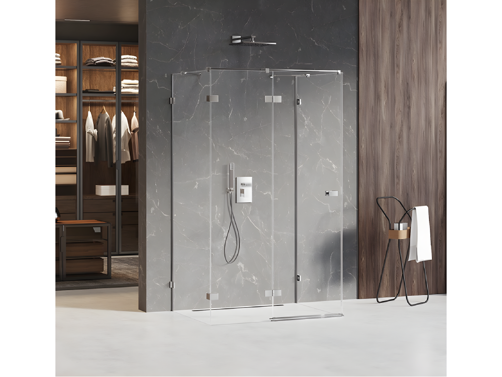 Cabine de douche gauche 90x70 pivotante MAJORQUE Maisonpuretop couleur Maisonpuretop accès de face 07994MEVV