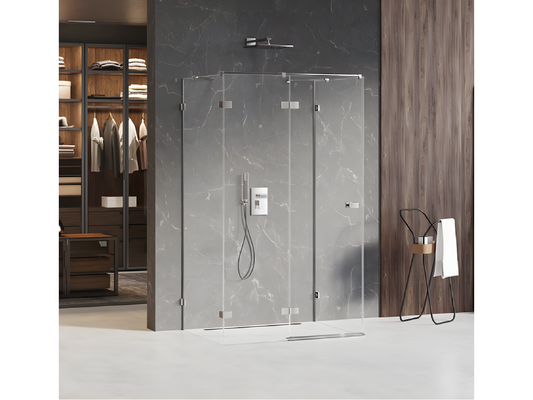 Cabine de douche gauche 90x70 pivotante MAJORQUE Maisonpuretop couleur Maisonpuretop accès de face 07994MEVV