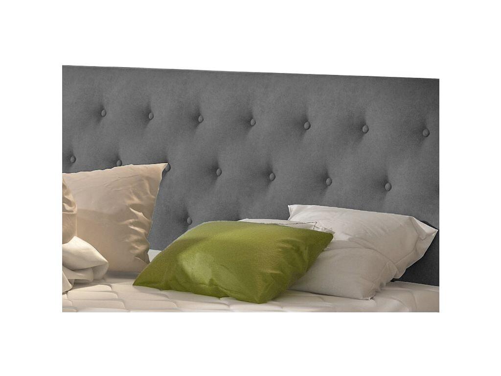 Lit velours capitonné Maisonpuretop-Couleur Gris-180x200-Version coffre de rangement 93195ONCJ