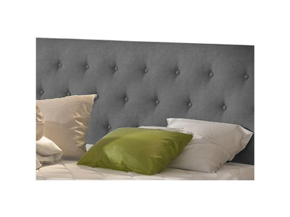 Lit velours capitonné Maisonpuretop-Couleur Gris-180x200-Version coffre de rangement 93195ONCJ