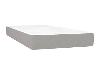 Sommier tapissier avec matelas et LED Gris clair 90x200cm Tissu 97216XALY