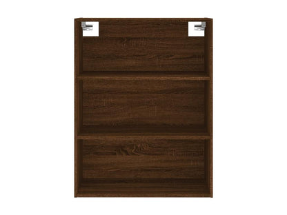 Buffet haut Chêne marron 69,5x34x180 cm Bois d'ingénierie 77278JGRQ