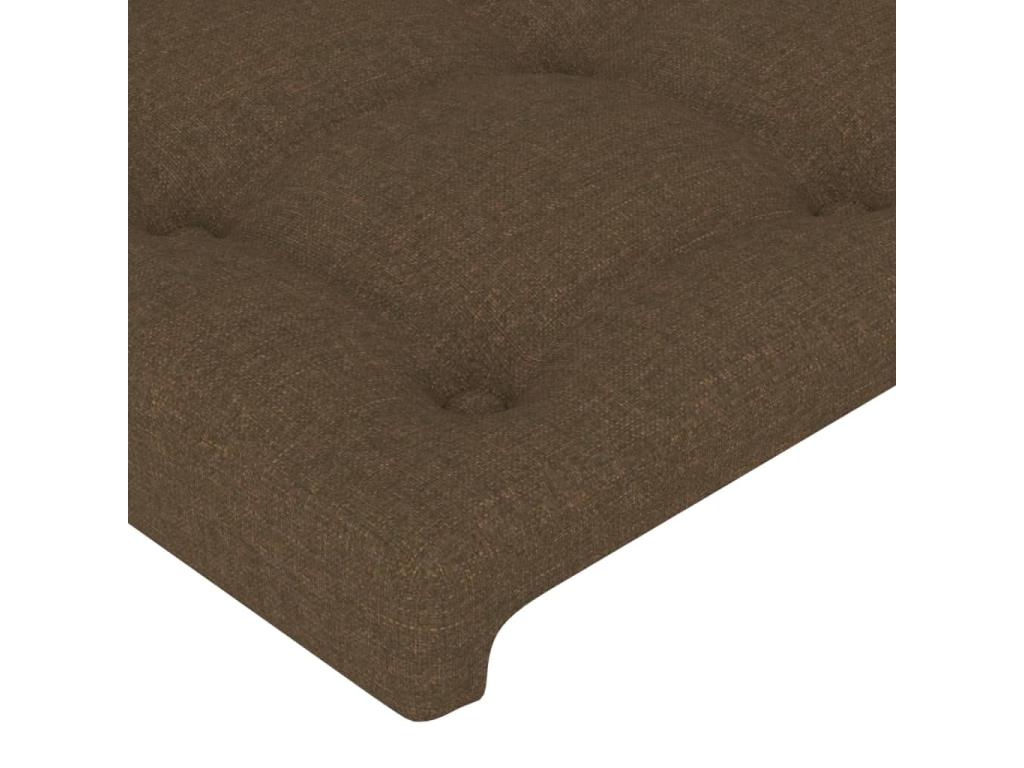 Tête de lit avec oreilles Marron foncé 93x23x78/88 cm Tissu 13323BGTJ