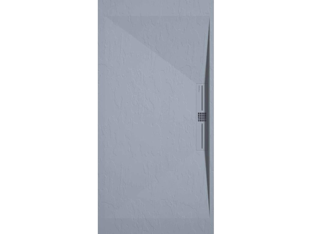 Receveur de douche Gris finition Ardoise Artvivrestore SIDE grille de couleur - 130x80 cm 41892REBT