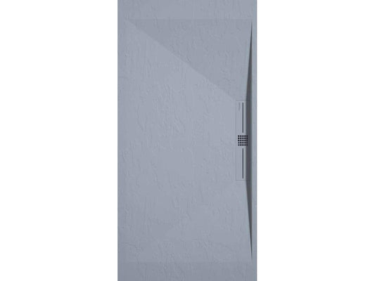 Receveur de douche Gris finition Ardoise Artvivrestore SIDE grille de couleur - 130x80 cm 41892REBT