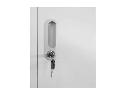 Armoire de bureau 4 portes métal gris Artvivrestore 99720HYZC