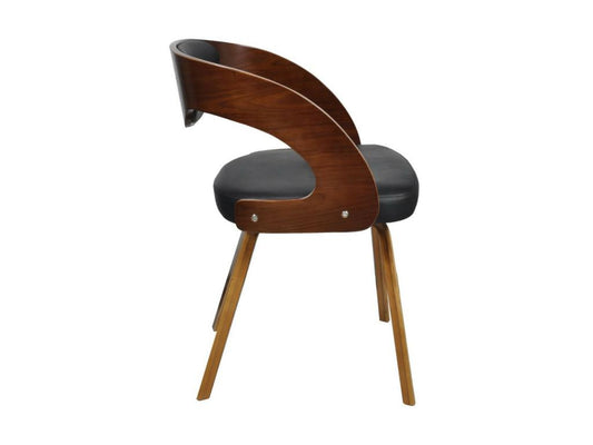 Chaises de salle à manger 4pcs Marron Bois courbé et similicuir 10109MDRX