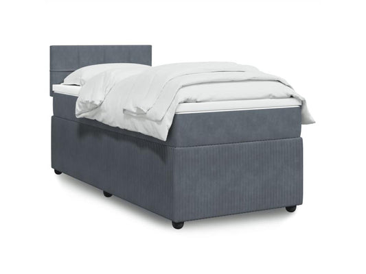 Sommier à Artvivrestore de lit avec matelas Gris foncé 100x200 cm 27686UMBB
