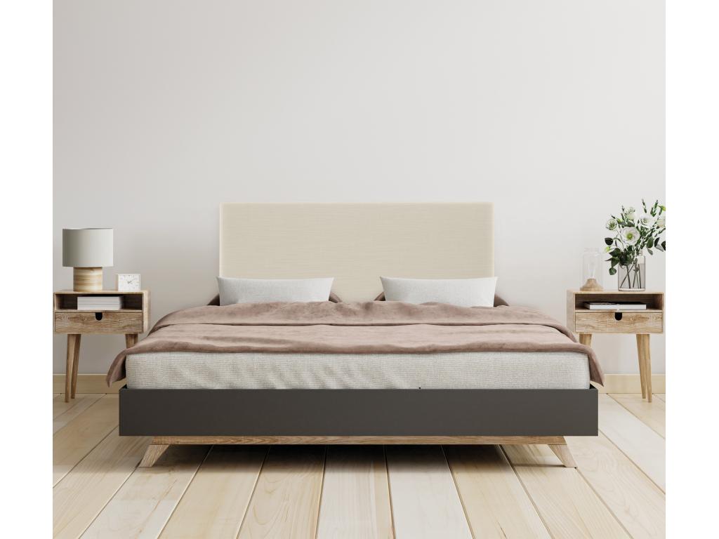 Artvivrestore Tête de lit en lin naturel lisse 80x105cm avec pieds Lits 70/80/90 - Artvivrestore 28498EQKI