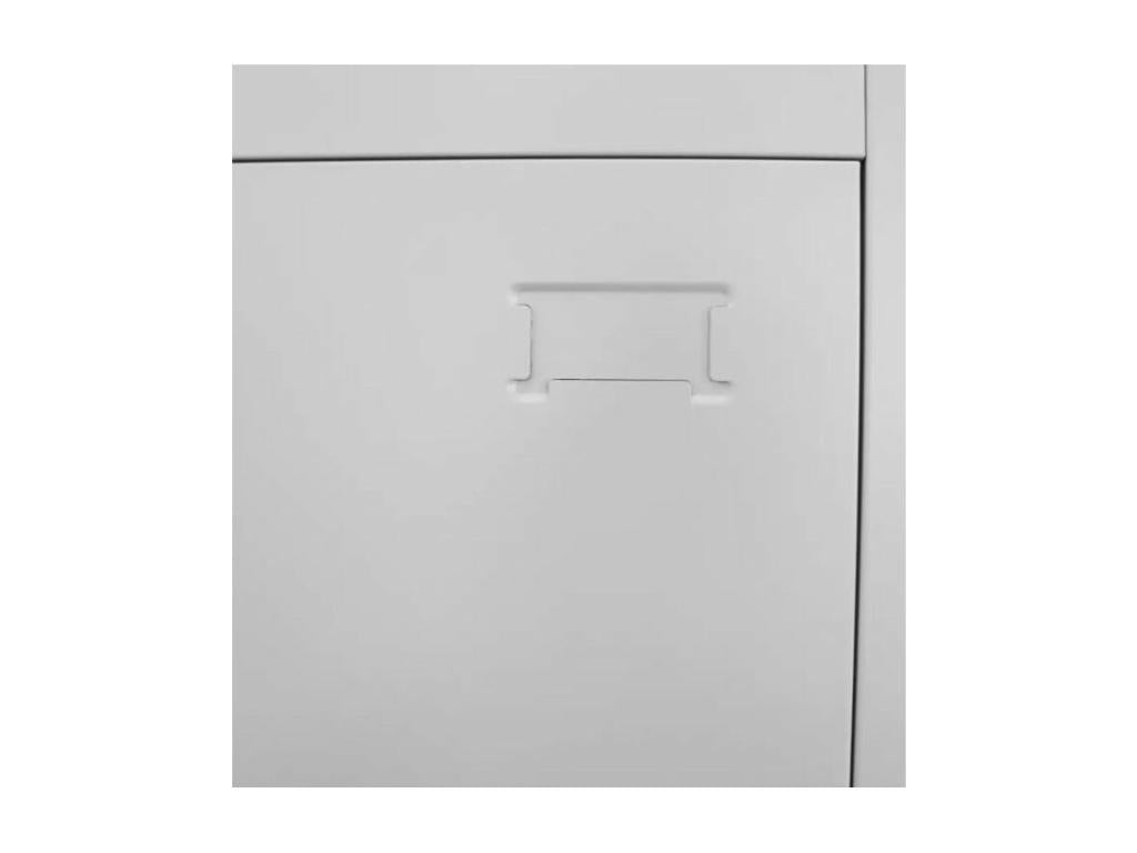 Armoire de bureau 4 portes métal gris Artvivrestore 99720HYZC