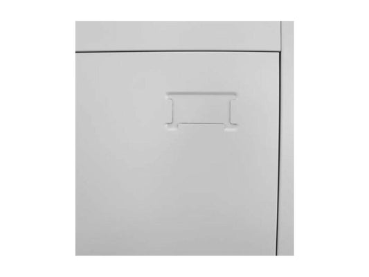 Armoire de bureau 4 portes métal gris Artvivrestore 99720HYZC