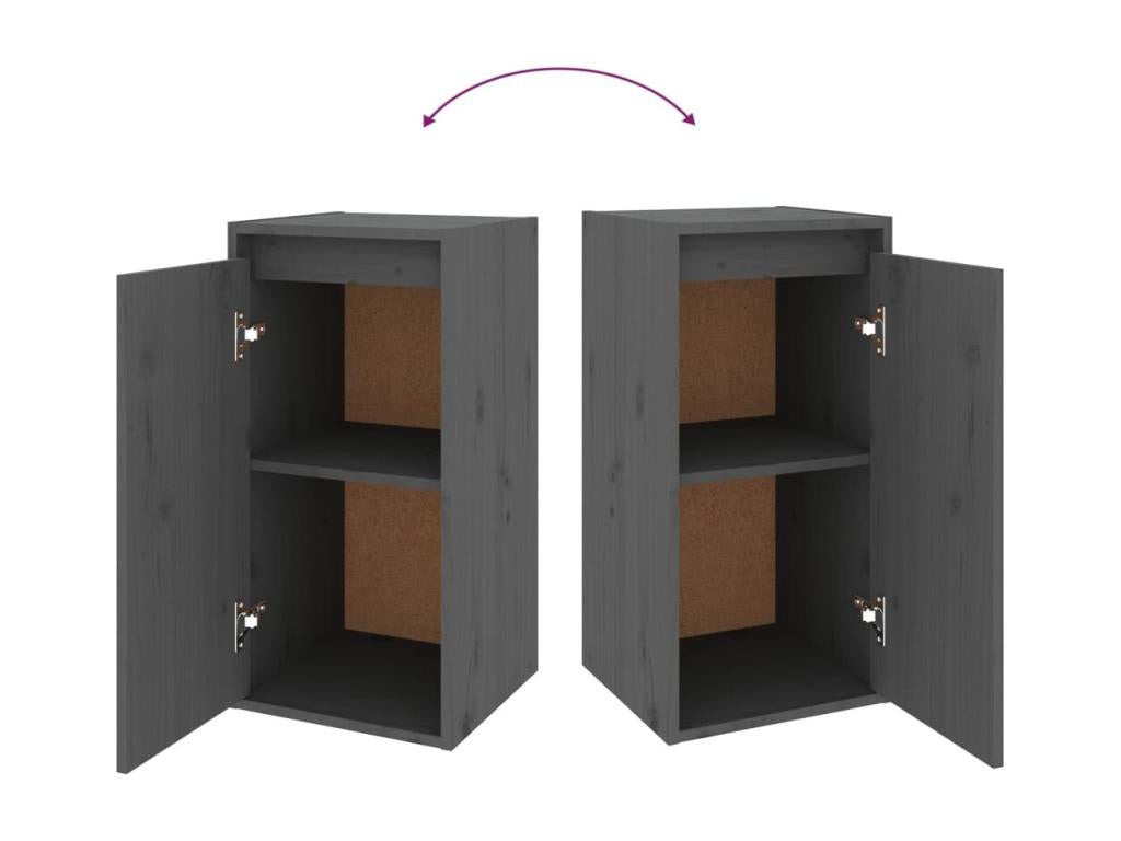 Meubles TV 5 pièces Gris Bois massif de pin 08094BDWL