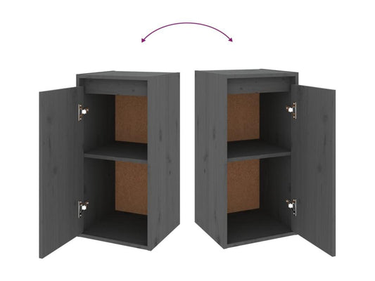 Meubles TV 5 pièces Gris Bois massif de pin 08094BDWL