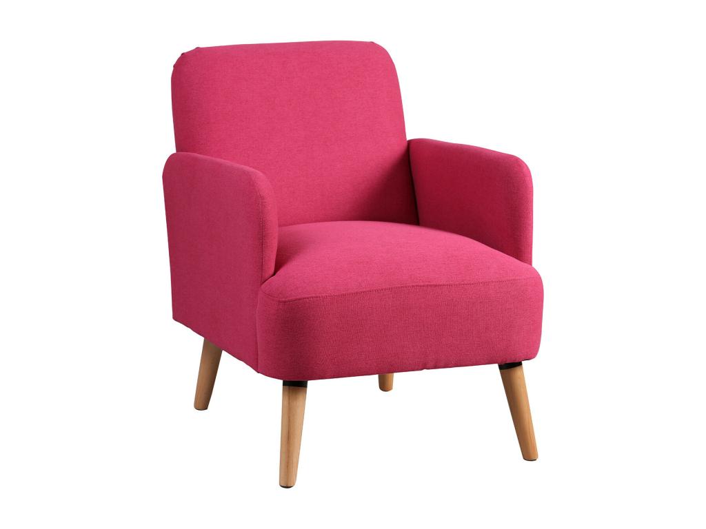 Maisonpuretop - Fauteuil Rembourré Tissu Rose 70510BWKR