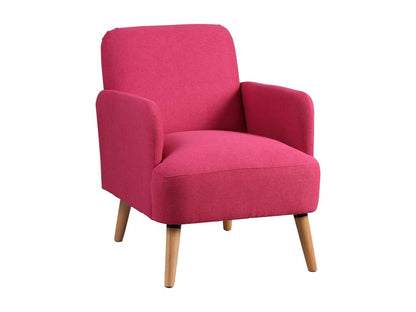 Maisonpuretop - Fauteuil Rembourré Tissu Rose 70510BWKR