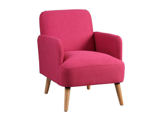 Maisonpuretop - Fauteuil Rembourré Tissu Rose 70510BWKR