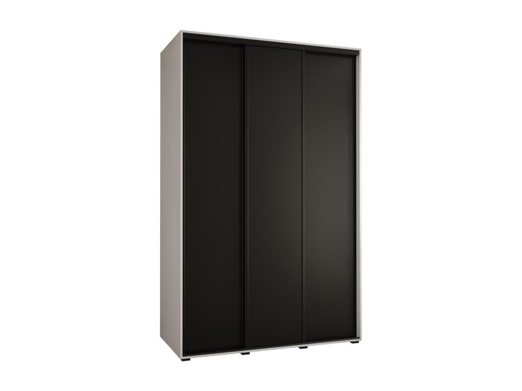ARMOIRE Maisonpuretop 1 À PORTES COULISSANTES 235.2/150/60 3 portes Blanc/Noir/Noir 75051POSG