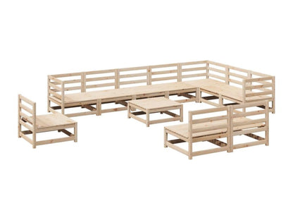 Salon de jardin 11 pcs bois de pin massif 47961MWPF