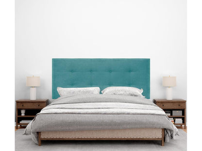 Maisonpuretop Tête de lit en tissu Maisonpuretopé 160x115cm avec pieds Lits 150/160 - Turquoise 04545WRTI