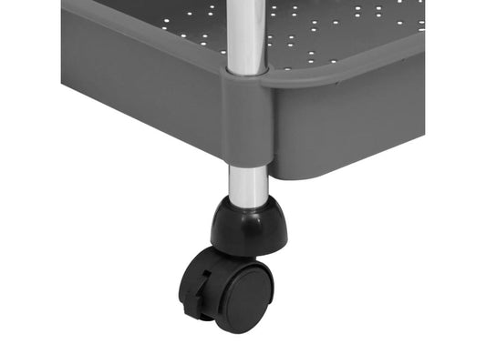 Chariot de cuisine 5 niveaux Gris 42x29x128 cm Fer et ABS 76318QJZW