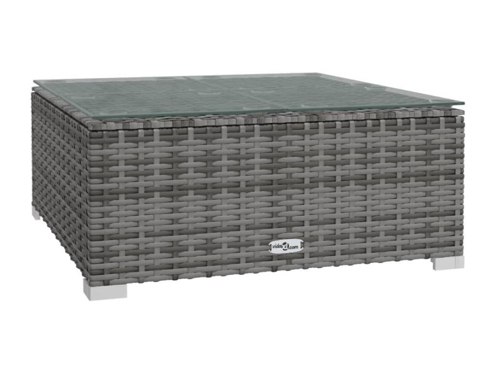Salon de jardin 5 pièces avec coussins résine tressée gris 12155LBZC