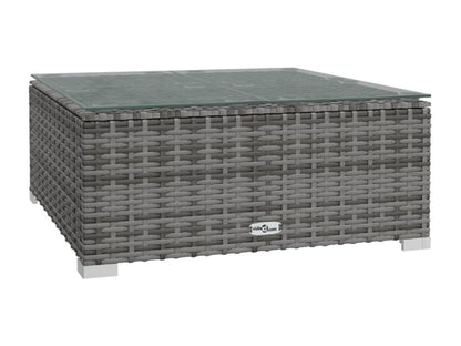 Salon de jardin 5 pièces avec coussins résine tressée gris 12155LBZC