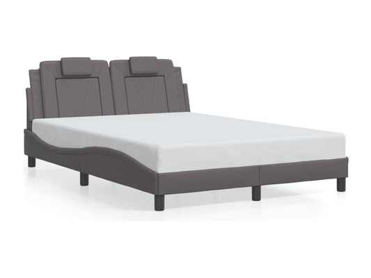 Cadre de lit sans matelas gris 140x190 cm similicuir 73860EIYN