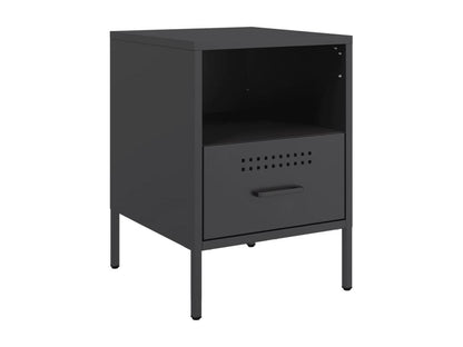 Tables de chevet 2 pcs noir 36x39x50.5 cm acier 24122ZLBQ
