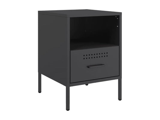 Tables de chevet 2 pcs noir 36x39x50.5 cm acier 24122ZLBQ